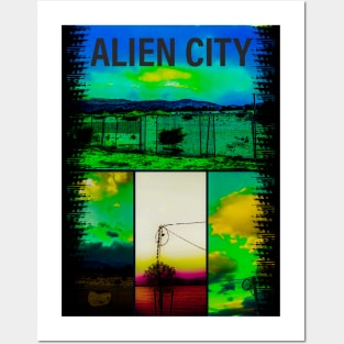Alien City Desert View Posters and Art